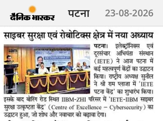 Cybersecurity and Robotics: A New Chapter Begins in Patna